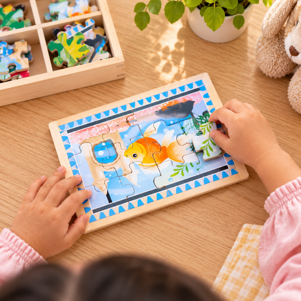 Pet Friends Wooden Puzzle Set