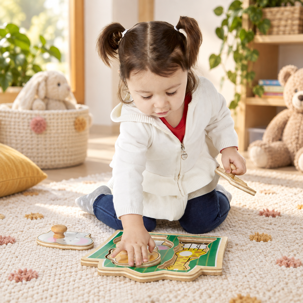 Jungle Friends Wooden Peg Puzzle