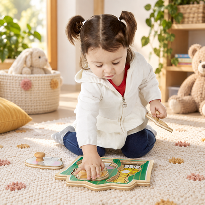 Jungle Friends Wooden Peg Puzzle