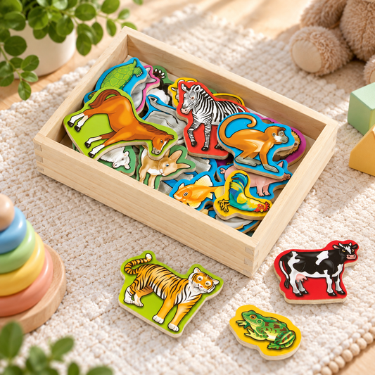 Wooden Animal Magnet Play Set