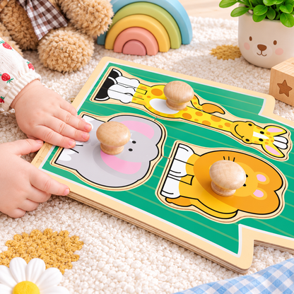 Jungle Friends Wooden Peg Puzzle