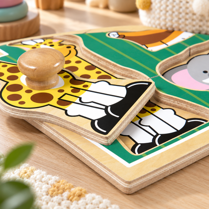 Jungle Friends Wooden Peg Puzzle