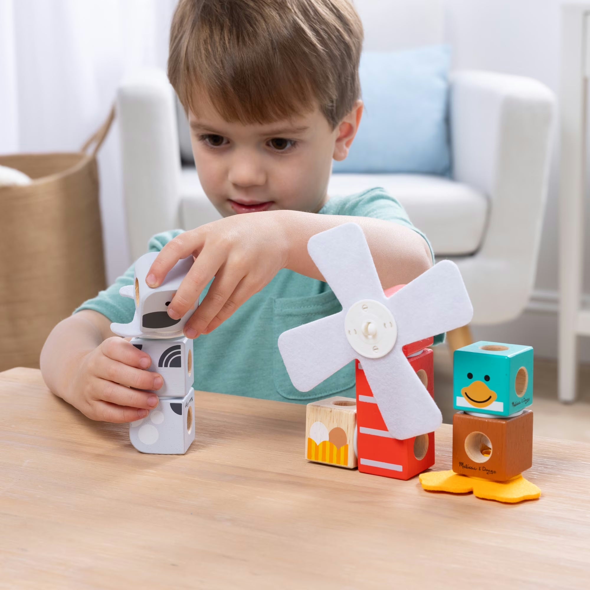 Farm Friends Wooden Building Blocks