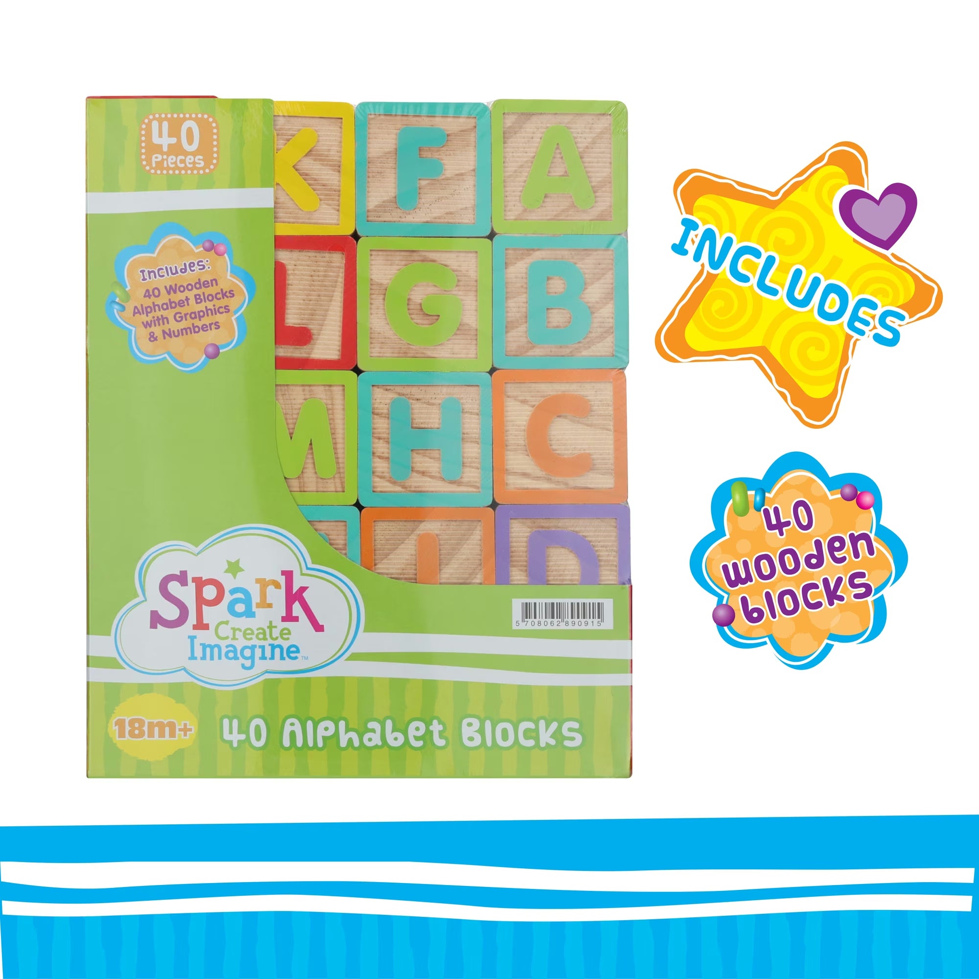 ABC Learning Wooden Blocks Set