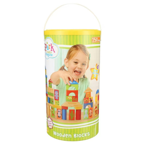 150-Piece Wooden Building Blocks Set