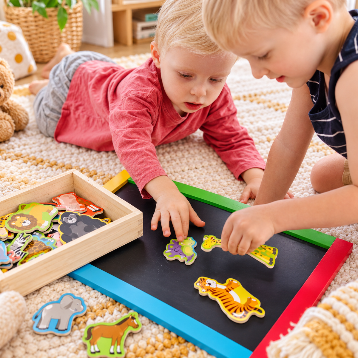 Wooden Animal Magnet Play Set