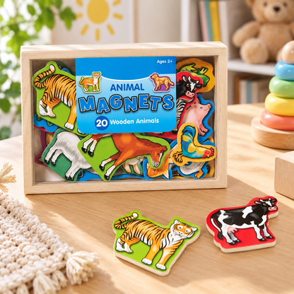 Wooden Animal Magnet Play Set