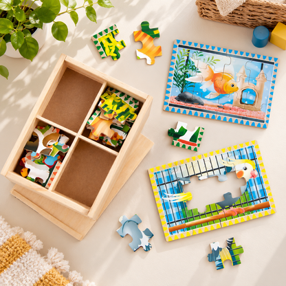 Pet Friends Wooden Puzzle Set