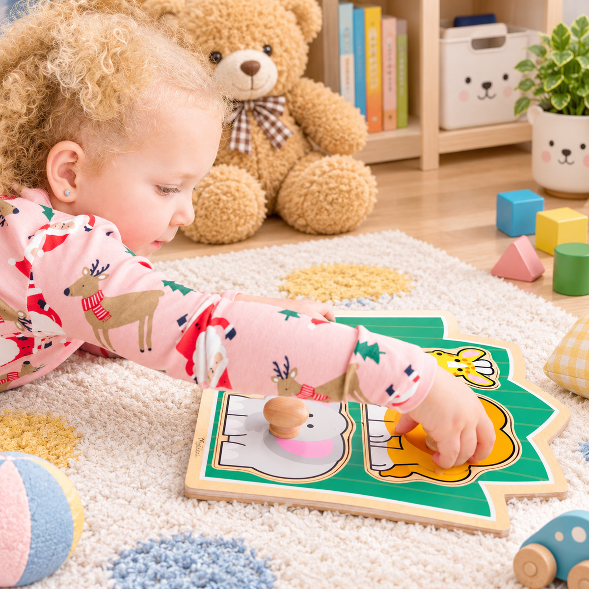 Jungle Friends Wooden Peg Puzzle