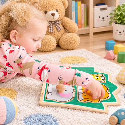 Jungle Friends Wooden Peg Puzzle