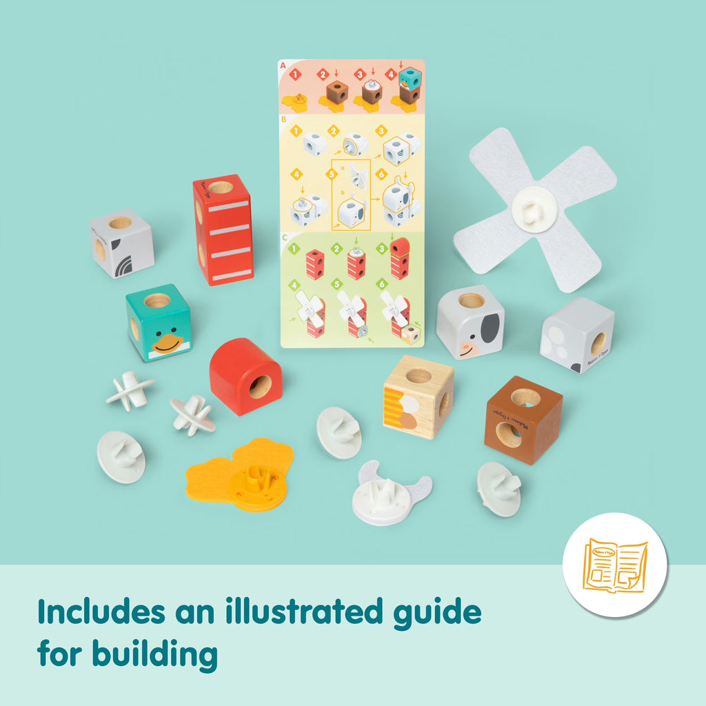 Farm Friends Wooden Building Blocks