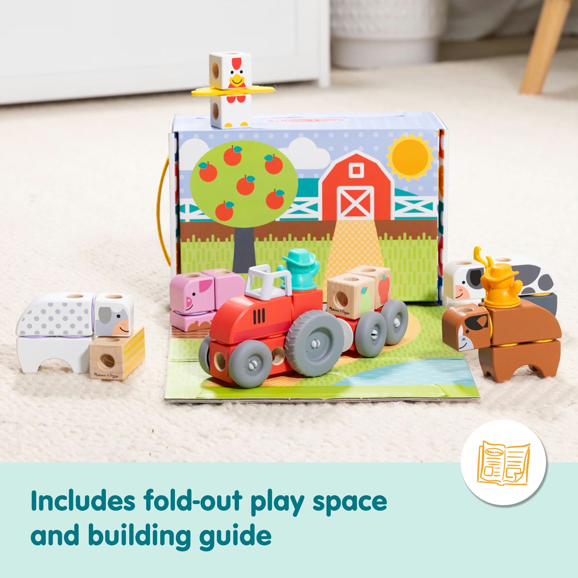 Farm Snap Play Wooden Blocks