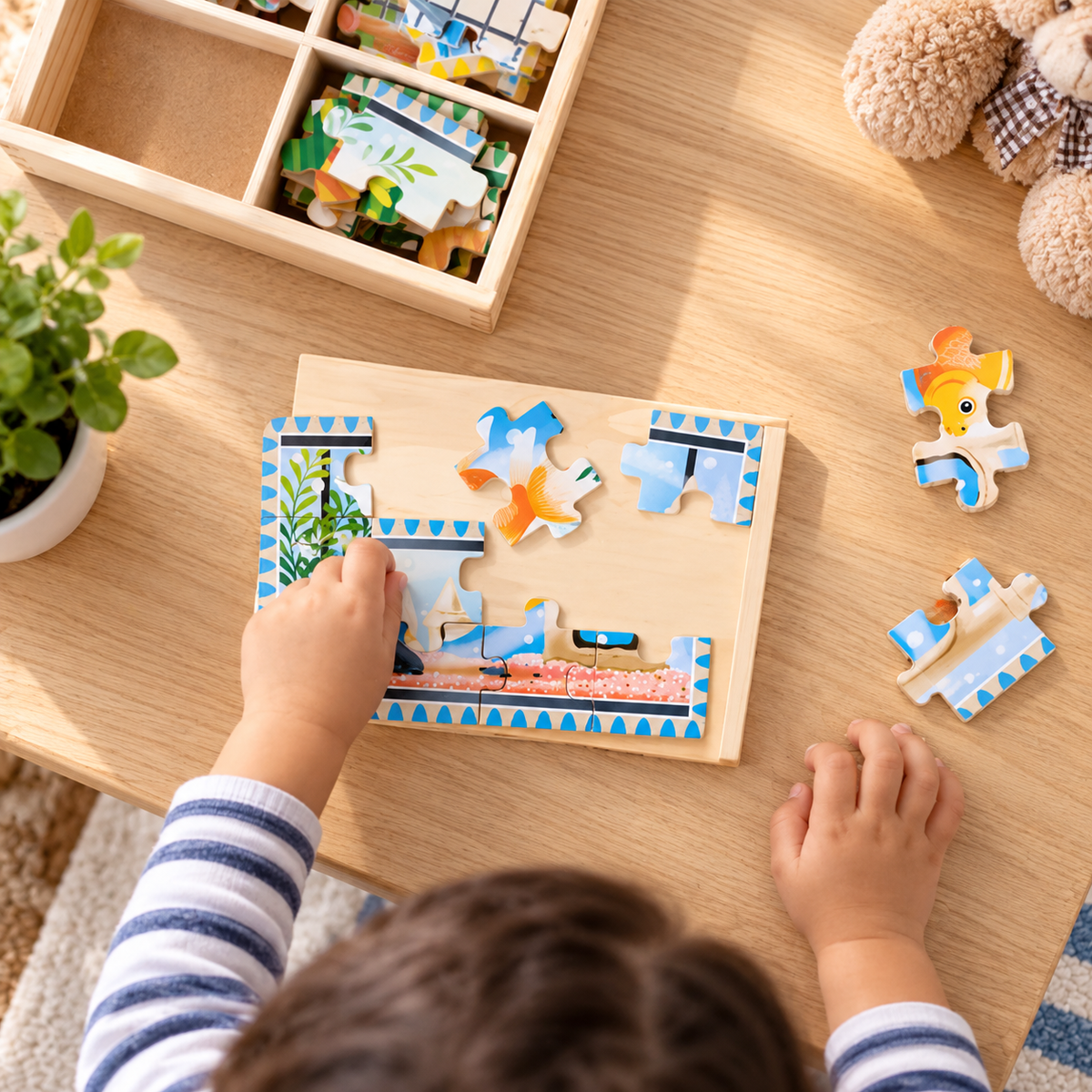 Pet Friends Wooden Puzzle Set