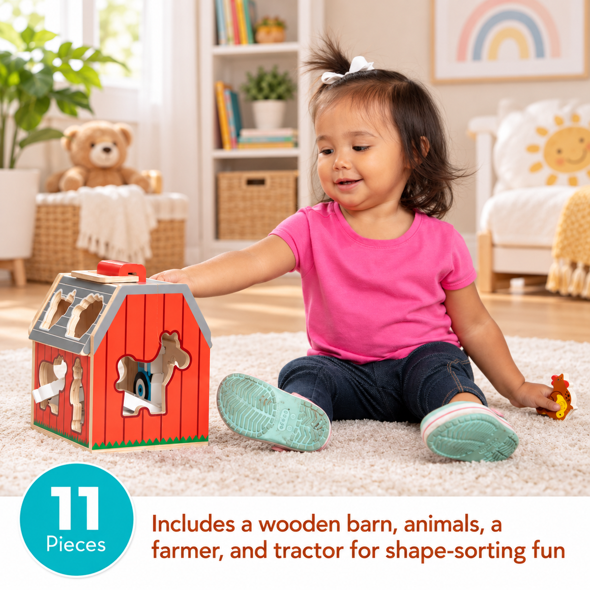 Take-Along Wooden Sorting Barn