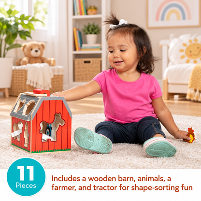 Take-Along Wooden Sorting Barn