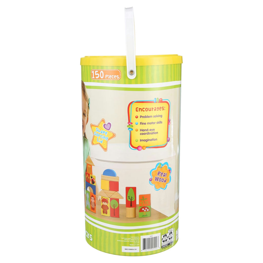 150-Piece Wooden Building Blocks Set