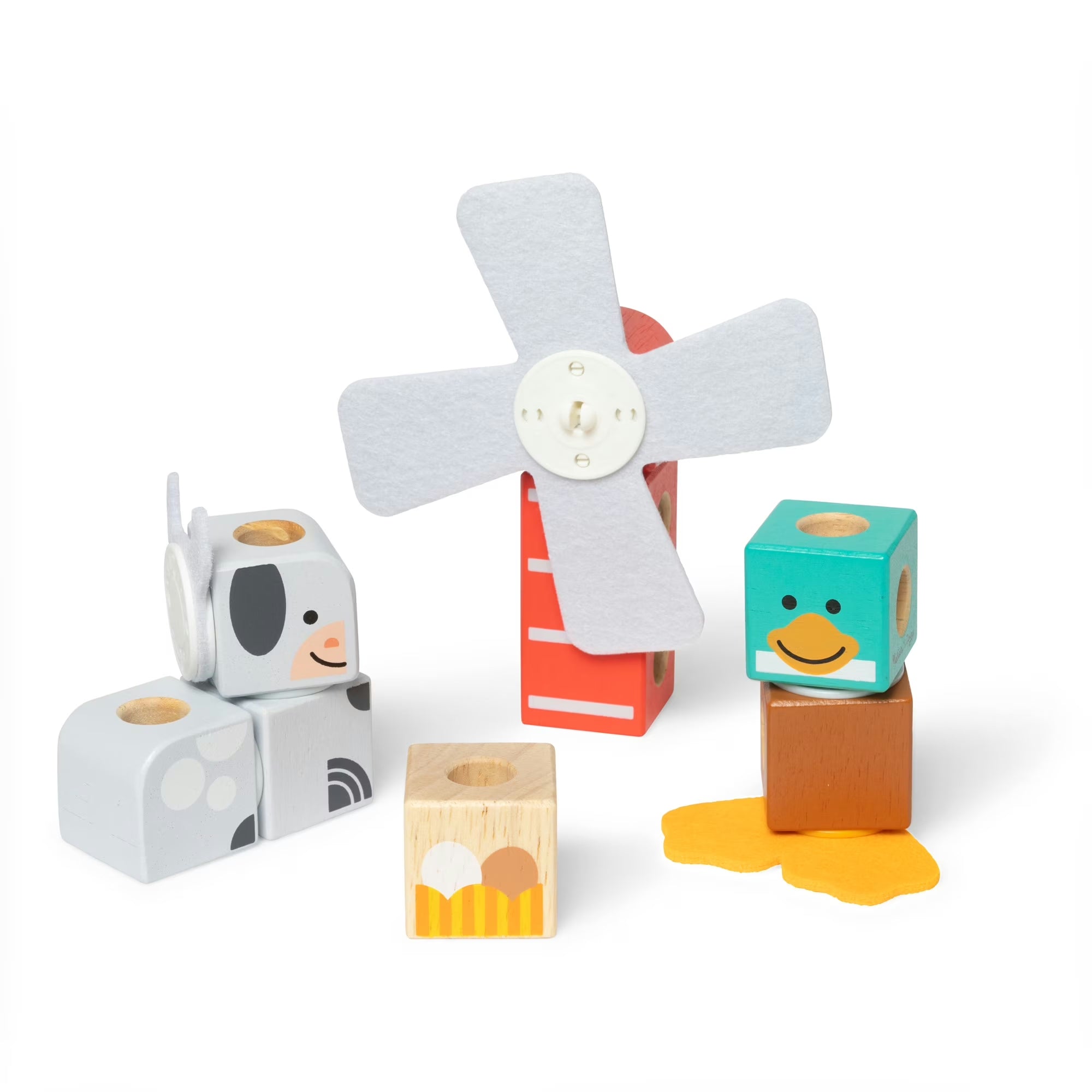 Farm Friends Wooden Building Blocks