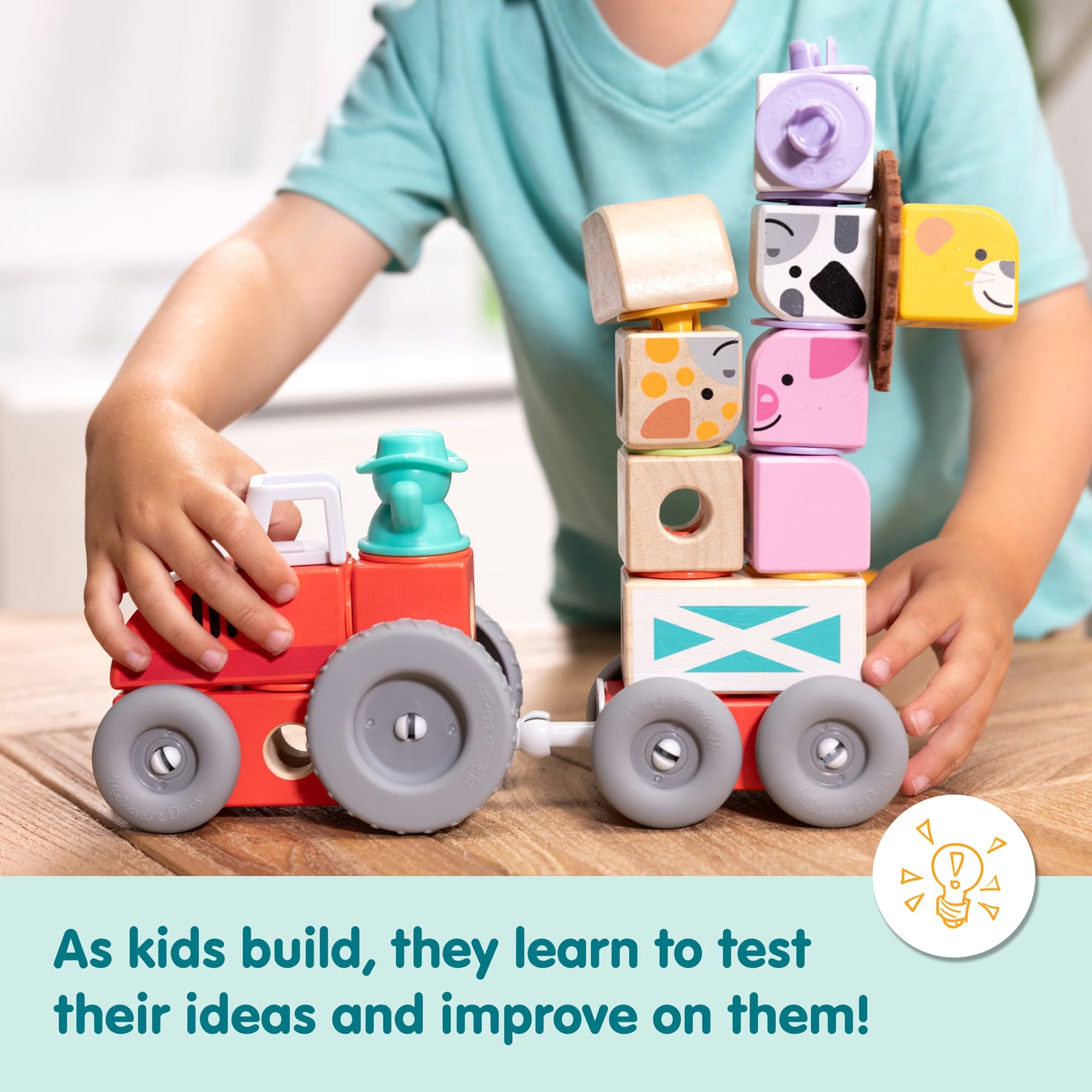 Farm Snap Play Wooden Blocks