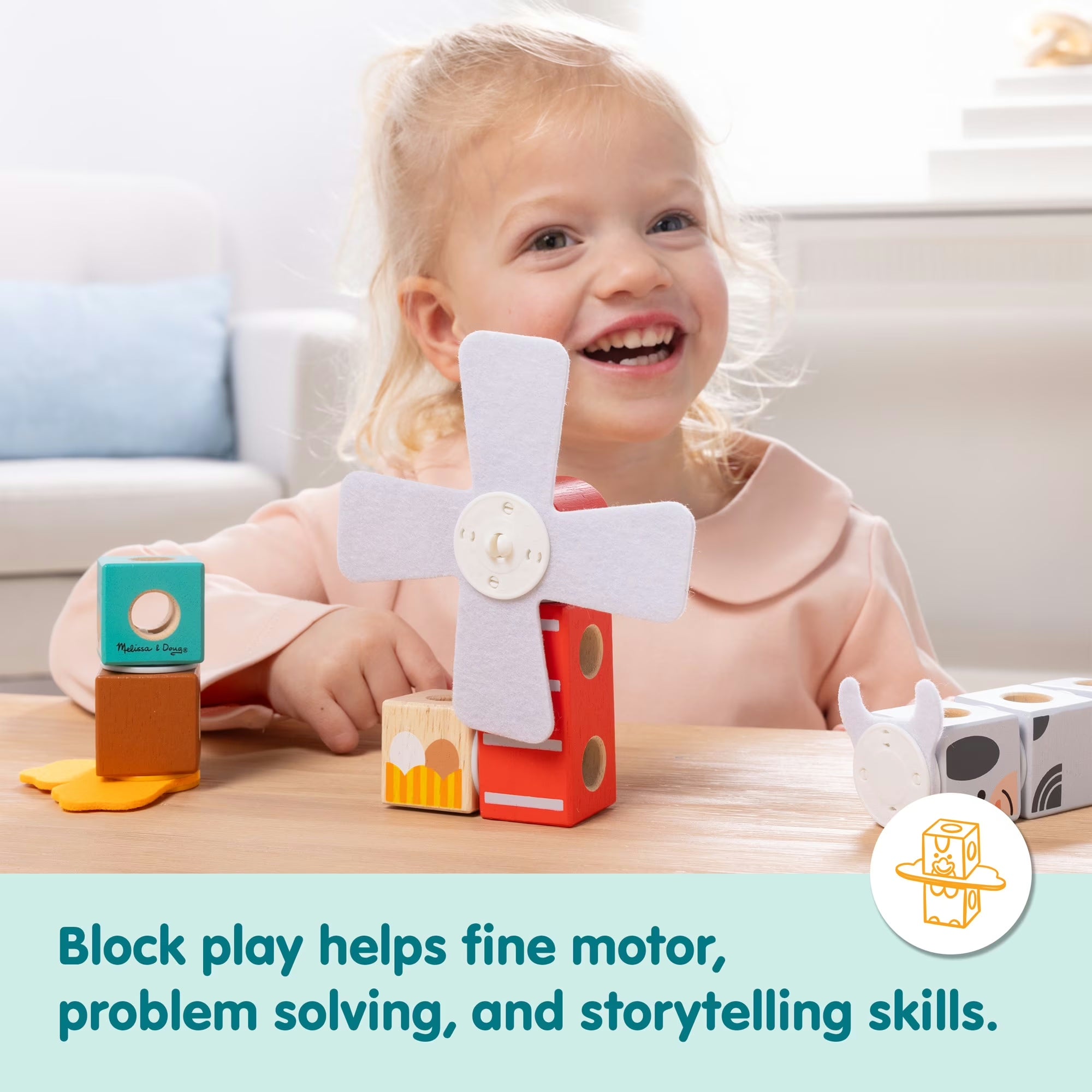 Farm Friends Wooden Building Blocks