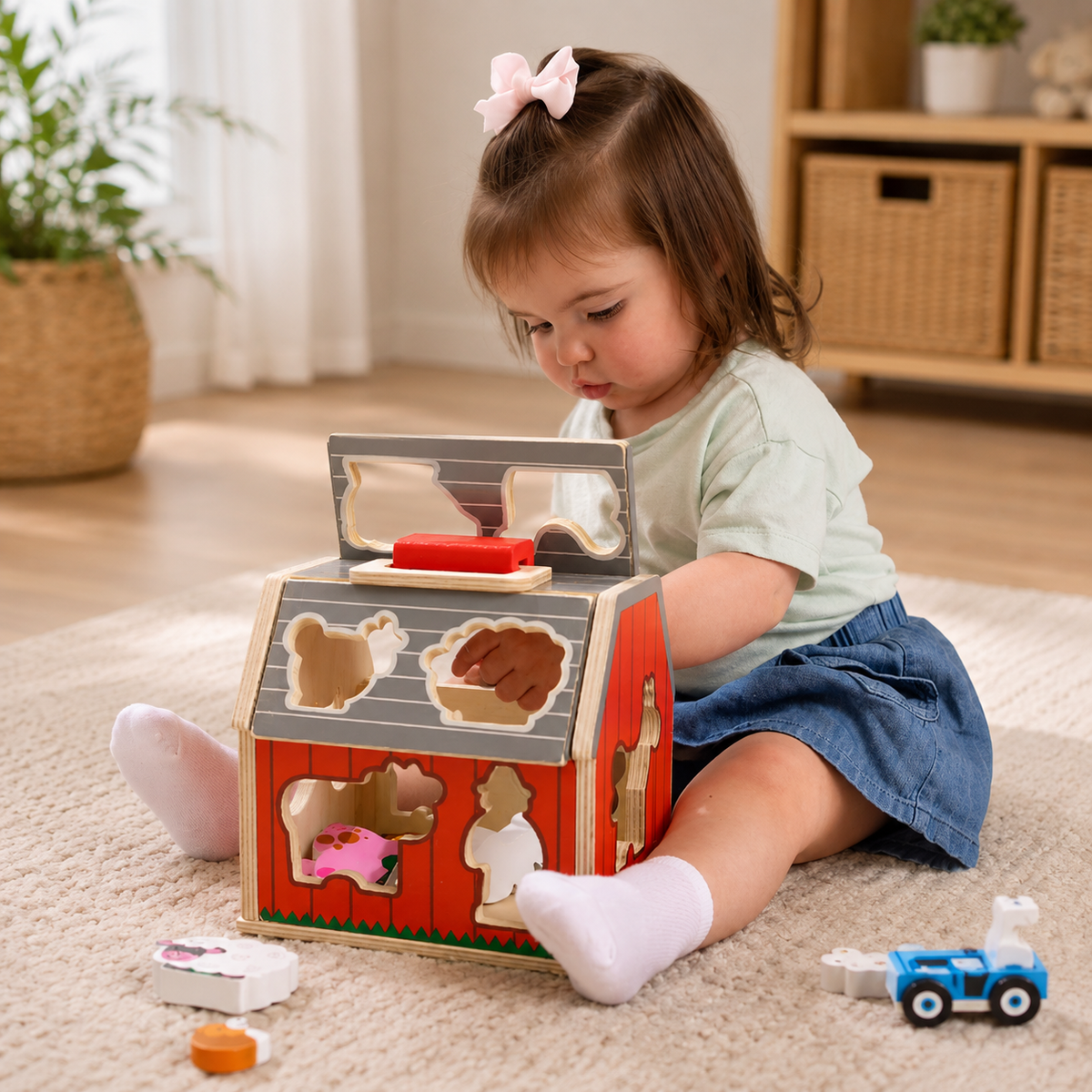 Take-Along Wooden Sorting Barn