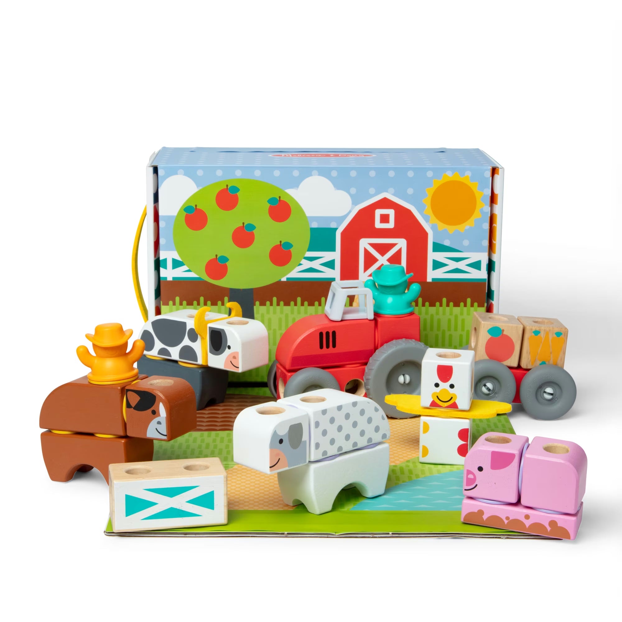 Farm Snap Play Wooden Blocks