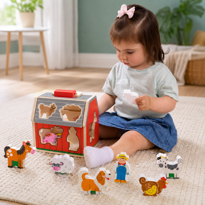 Take-Along Wooden Sorting Barn